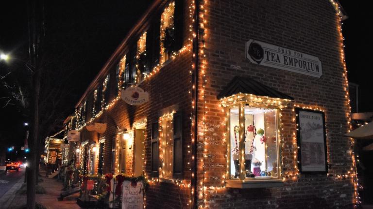 Downtown Frederick with Holiday Lights