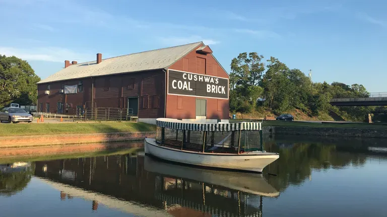 A picture of the Cushwa's Coal and Brick barn on the Cushwa's Basin