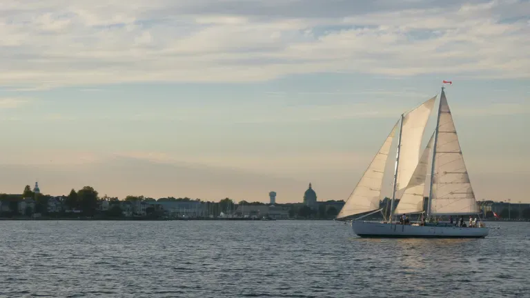 Schooner Woodwind at Sunset 
