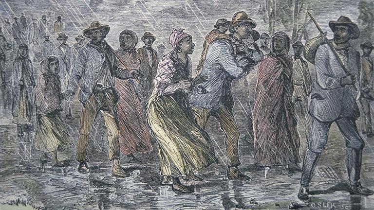 Slaves fleeing from the Maryland coast