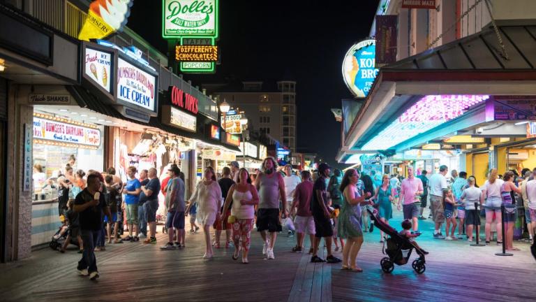 Ocean City Boardwalk at Night