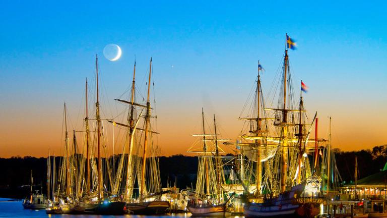 Tall Ships at Dusk on the Chester River