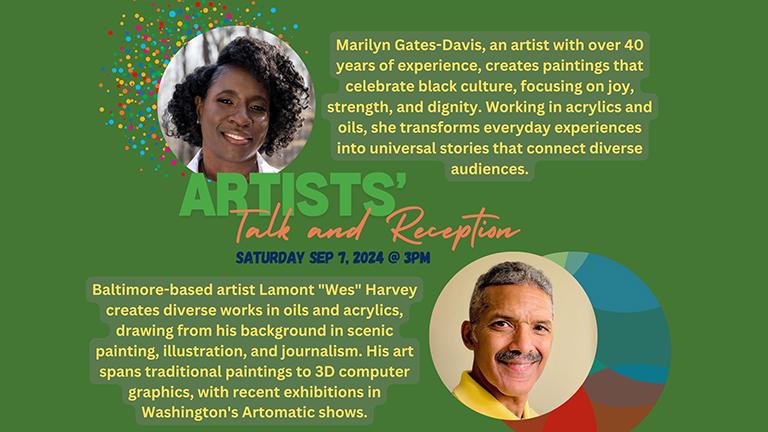 Two local artists, Marilyn Gates-Davis and Lamont Wes Harvey