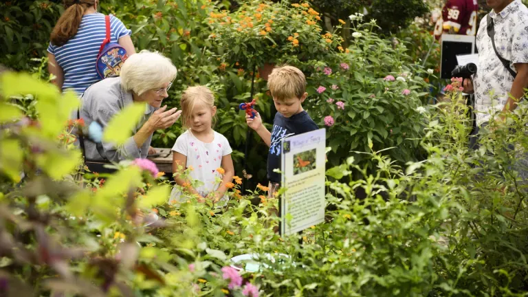 Family at Brookside Gardens in Wheaton