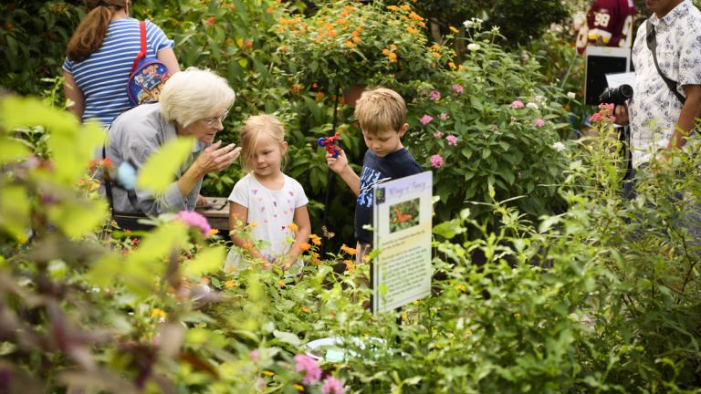 Family at Brookside Gardens in Wheaton