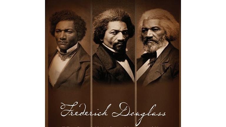Three Panel image of Frederick Douglass
