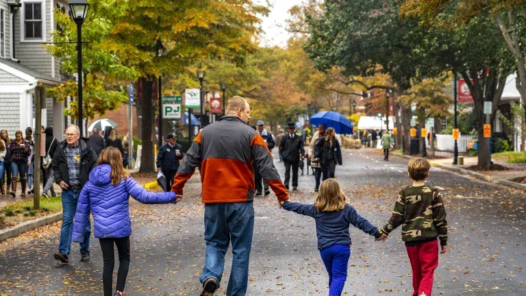 Family enjoying the Waterfowl Festival in Easton