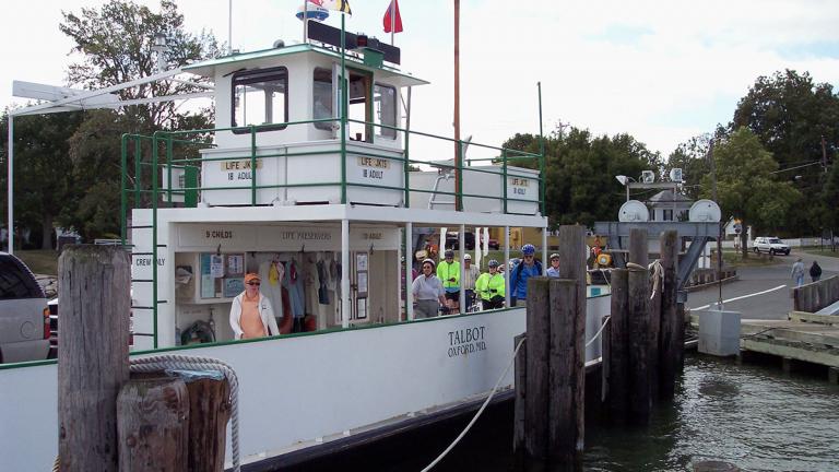 The Oxford-Bellevue Ferry takes passengers, cyclists and cars across the Tred Avon River. From Bellevue, St. Michaels is a pleasant 7 mile bike ride or drive.