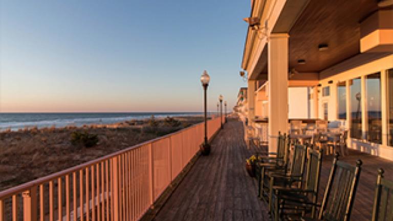deck overlooking OC beach