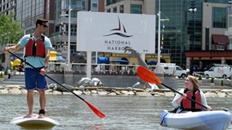 stand-up paddleboard and kayak
