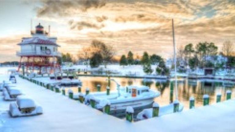 Calvert Marine Museum winter painting