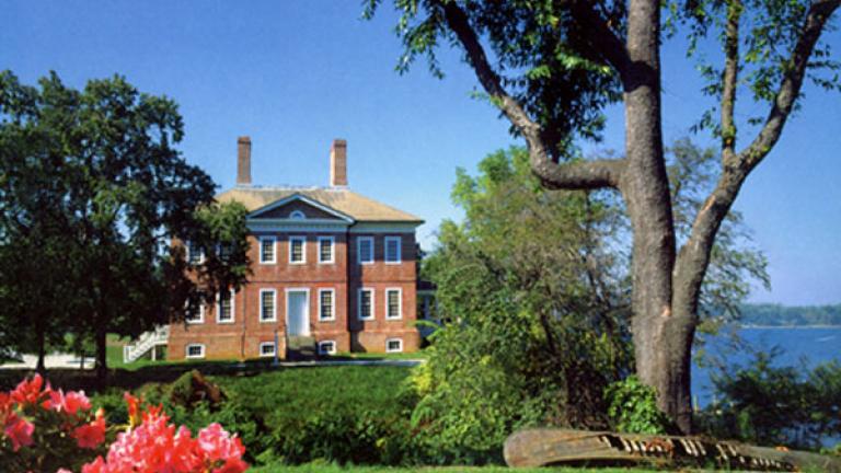 Old brick building on the water