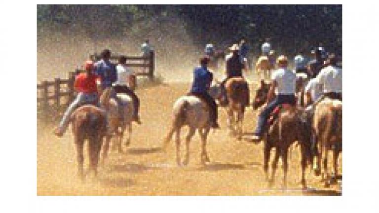 Horse and Riders head out at Piscataway Stable