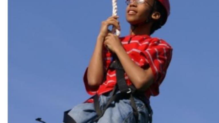 Child on a zipline