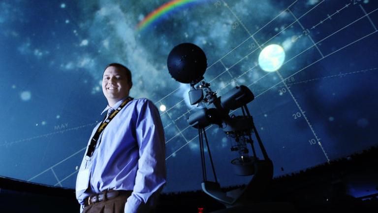 Chris Kopco at the William Brish Planetarium