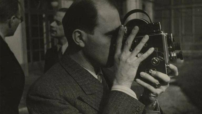 man with movie camera
