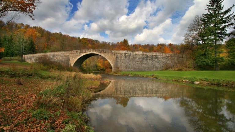 Stroll over the bridge in this State Park, then head to the Casselman Inn for lunch. Photo by Kevin Moore 