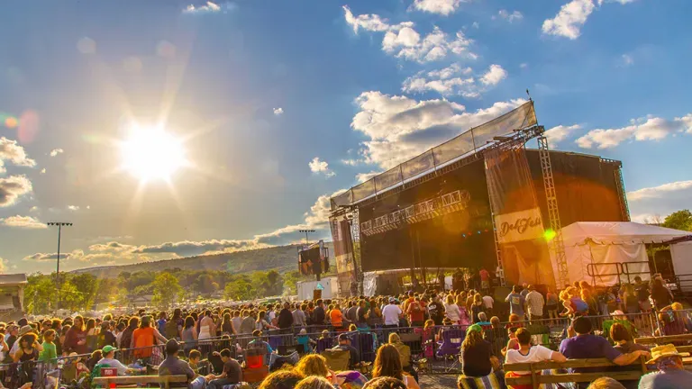 DelFest Crowds at Sunset
