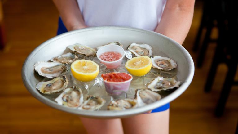 plate of oysters