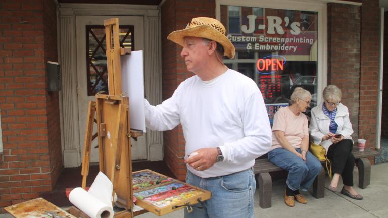 Artist Ray Ewing Paints at Mountain Maryland's Plein Air