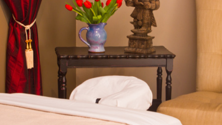 Interior of a treatment room at Even Keel Spa in Annapolis