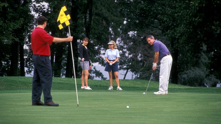 Family golf outting