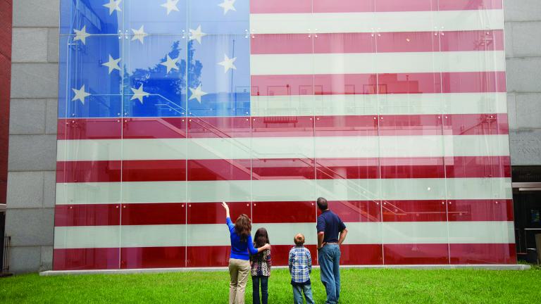 Learn about the War of 1812 here where the flag that inspired the National Anthem was sewn.