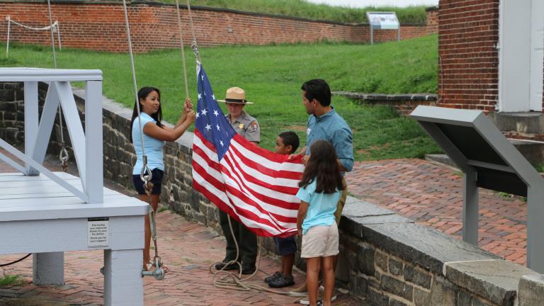 Raising the Flag at Fort McHenry National Monument and Historic Shrine