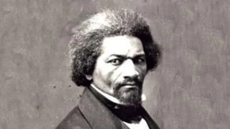 Black and White Painting of Frederick Douglass