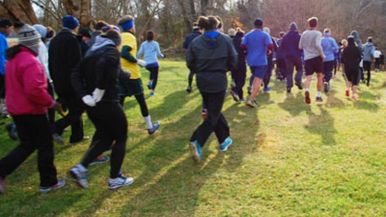 People running