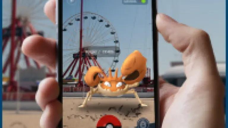 Person Playing PokemonGo! in Ocean City