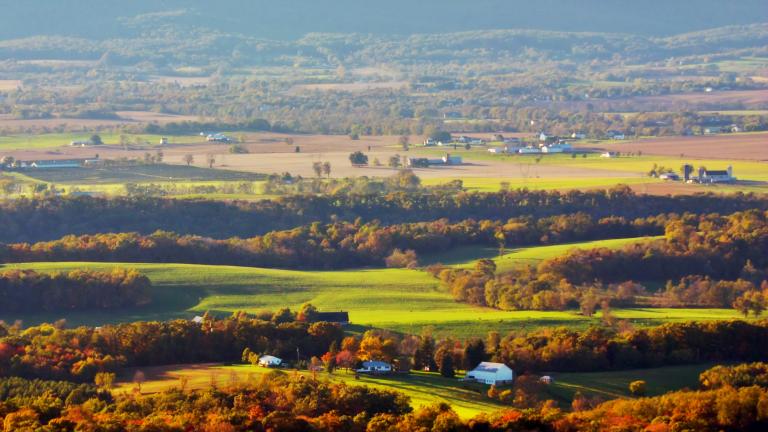 Located in Southern Frederick County, Sugarloaf Mountain offers hiking trails and scenic overlooks from its summit.