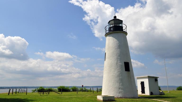 Turkey Point Lighthouse sits atop a 100-foot bluff and offers stunning views of the Chesapeake Bay.