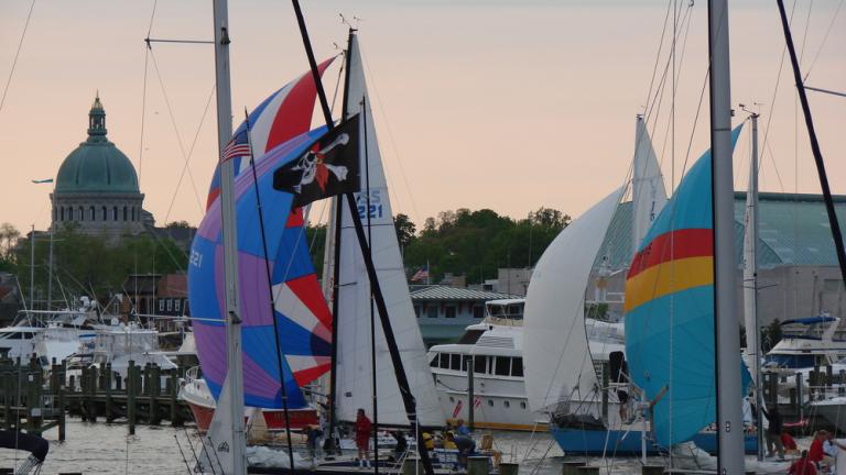 Spend a calm evening watching the Wednesday Night Sailboat Races in Annapolis MD.