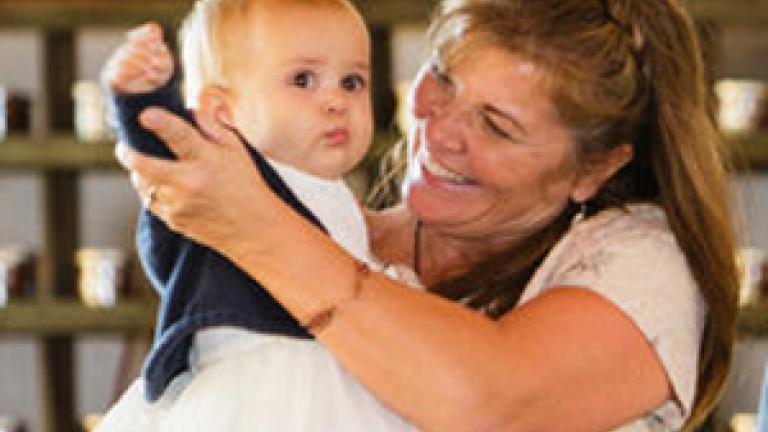 Susan Meredith with grandchild