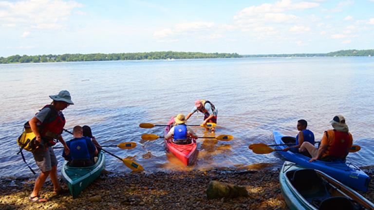 Kayaking at the Capt. John Smith Trail at Piscataway Park