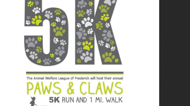 Paws and Claws 5K at Baker Park in Frederick