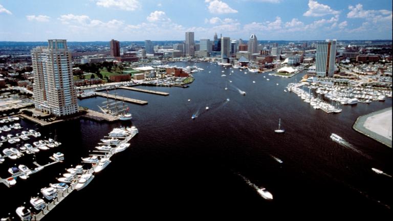 Baltimore Inner Harbor with Marinas