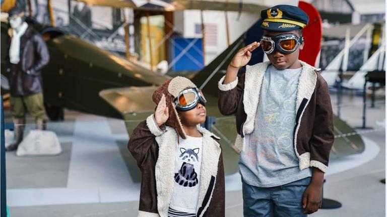 boys at Aviation Museum