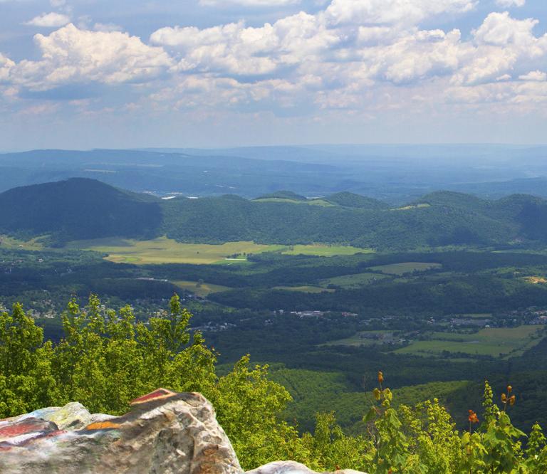 View over the Allegheny Mountains from Dan's Rock Overlook, Frostburg.