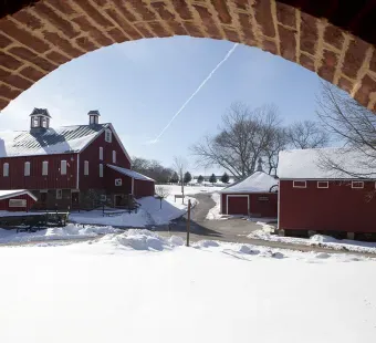 Carroll County Farm Museum in snow