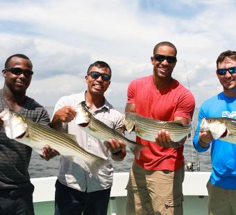 Fishermen with catch of the day