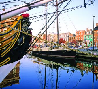 Harriet Tubman once conducted Underground Railroad rescue missions from the Fells Point waterfront. Today its streets are filled with shops, restaurants and night spots.