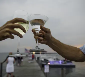 toasting on Ocean City Beach