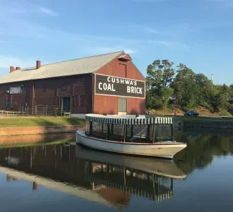 Boat at Cushwa Basin on the C&amp;O Canal