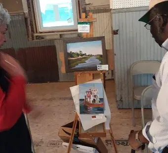 An artist from Crisfield is sharing his art