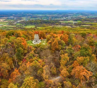 Aerial of the Washington Monument State Park