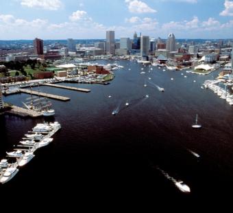 Baltimore Inner Harbor with Marinas