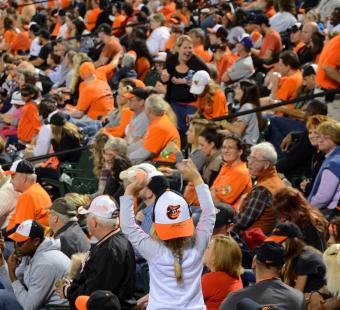 Ball Snatch at a Baltimore Orioles Game