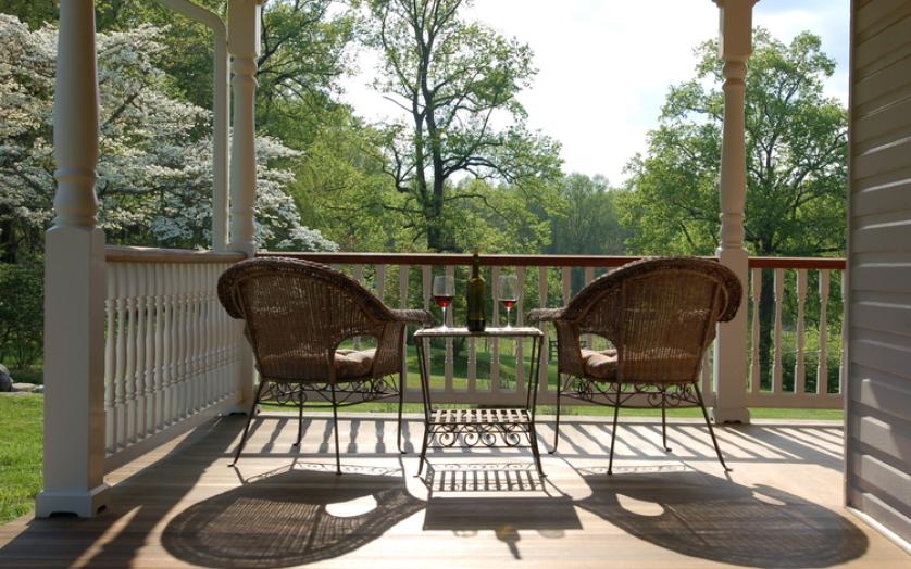 Wine on porch